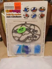 Vintage Makit & Bakit "Stained Glass" Kit Flying Geese Suncatcher