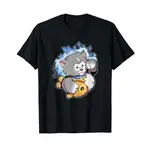 男士棉質 T 恤 LUCKY GREY MANEKI-NEKO CAT 搭配 TAIYAKI T 恤快速發貨 4XL,