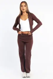 Brown Wide Leg Pants Knit - Size 16XL, Women's Wide Leg Pants