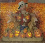 Ceramic Bisque~~ Ready to Paint~~ Scarecrow & Pumpkins electric included