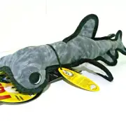 Tuffy Ocean Hammerhead Shark L/XL Floating Squeaky Tug & Shake Dog Toy 17"