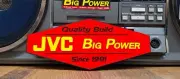 3D Printed Sign - Red & Yellow "Big Power" JVC RC-M90 Stereo Boombox Display Art