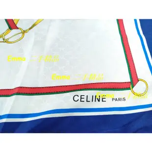 CELINE 義大利製造 100%純絲 絲巾/披肩 (二手真品)