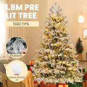 Costway1.8M Artificial Christmas Xmas Tree with 1022 PE PVC Branch Tips for Home/Office