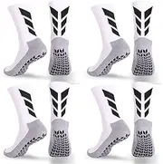 [MENDENG] Mens Grip Socks Soccer for Men Anti Slip Hospital Grippers Athletic Socks