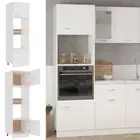 Microwave Cabinet With 4 Shelves White Kitchen Storage Unit Cupboard Shelf Rack