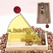 Pecan Cracker, Macadamia Nutcracker Nut CrackerTongs, Adjustable Heavy Duty Manual Tool Machine for Macadamia Shell Peeling with Handle for Walnuts Chestnuts Pecans Hazelnuts Almonds