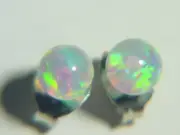 BUTW Sterling Silver Gilson Opal Stud Post Ear Ring Set 5739B