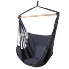 Hammock Hanging Swing Chair With Cushions - Portable - Grey