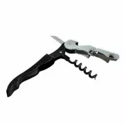 Set of 2 Corkscrew Doubled Hinged Waiters Wine Key Bottle Opener Foil Cutter