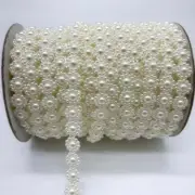 Pearl 10mm Sunflower Round String Flatback Garland per 5 metres - Style 2 Ivory