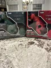 2 Remote Control Dinosaur Robot T-Rex Green 1 Red & 1 Green Dinosaur