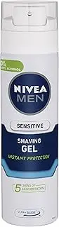 NIVEA MEN Sensitive Shaving Gel 200ml | with Chamomile & Vitamin E | For Sensitive Skin Types | Gentle & Caring Formula | Protects Skin for Smooth Shave | 0% Ethyl-Alcohol