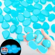 Landical 100 Pcs Glow in The Dark Rocks Glow in The Dark Pebbles Outdoor Fish