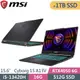 MSI微星 Cyborg 15 A13VE-650TW-SP2 黑(i5-13420H/16G/1TB SSD/RTX4050 6G/W11/15.6)特仕