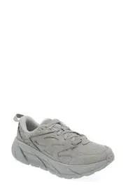 HOKA Gender Inclusive Clifton L Suede Sneaker in Limestone /Limestone at Nordstrom, Size 8 Women's Limestone/Limestone