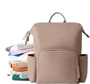 Leather Diaper Backpack - Toddler Bags,Waterproof PU Leather Diaper Backpack Large Organizing Pouches for Dad
