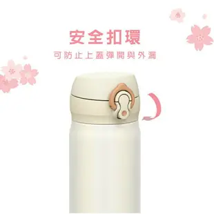 【THERMOS 膳魔師】奇奇蒂蒂櫻花篇不鏽鋼超輕量彈蓋真空保溫杯500ml(JNL-502CAD-CBPW)