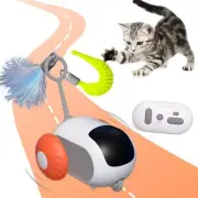 Interactive Cat Toy with Remote Control, 2 Speed Automatic Moving Car, USB