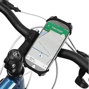 Bike Phone Mount, Amtake Universal Adjustable Silicone Bicycle Motorcycle Handlebar Phone Holder for Cycling GPS/Map/Time/Music, Fit for iPhone XS/XR/8/8 Plus, Samsung S9/S8 and Other Devices Phones