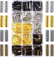 200 Pieces 3 Holes Shoelace Tip Head Metal Aglets Tips For