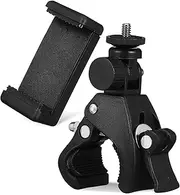 WATIIFUFU 1 Set Adjustable Phone Holder Clamp for Mic Stand Rotatable Microphone Mount Fit Cushioned Protection for Musicians Live Streaming and Recording