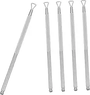 PAMINGONO Nail Cuticle Remover Set 5pc Professional Tools Angled Pusher Scratch off Tool for Manicure
