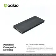 AU Certified Charcoal 3rd Gen Co-Extrusion Composite Decking WPC 25Y Warranty