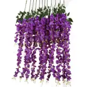 Artificial Silk Wisteria Vine Ratta Silk Hanging Flower Wedding Decor,67958