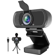Webcam HD 1080p ,Live Streaming Web Camera with Stereo Microphone, PC Desktop...