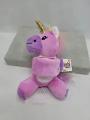 Unicorn WristiPals Pink Purple Plush Toy Snap Band Bracelet 9" New