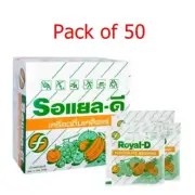 Pack 50 Sachets Royal-D Electrolyte Beverage Athletes Exercise Powder Drink 25g