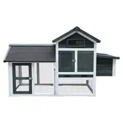 Furtastic Large Chicken Coop & Rabbit Hutch Fir Wood With Ramp in Green