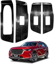 X-CAR Power Window Control Switch Panel Trim for Mazda CX-80 CX80 2024-2025 Stainless Steel Style Decor Cover Protector