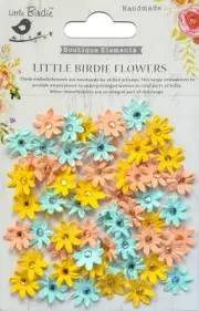 Little Birdie Micro Jeweled Florettes 60/Pkg-Pastel Palette CR69366
