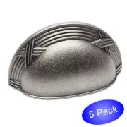 *5 Pack* Cosmas Cabinet Hardware Weathered Nickel Handle Cup Pulls #9461WN