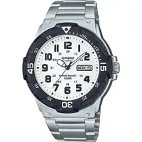 在飛比找PChome24h購物優惠-【CASIO】潛水風格不鏽鋼腕錶-白面(MRW-200HD-