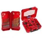 SHOCKWAVE 1/2 in. Drive Metric 6 Point Impact Socket Set with Titanium Drill Bit