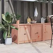 Outdoor Kitchen Cabinet 106x55x64 cm Solid Wood Douglas,Wooden Outdoor Kitchen Cabinet with Ample Storage for Ultimate Backyard Convenience Storage Cabinets