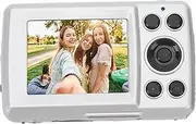 1080P Digital Camera, 16MP 16X Zoom Autofocus Compact Camera with 2.4in LCD Screen Portable Digital Cameras for Beginners (Silver Grey)
