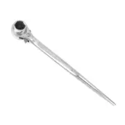 19 x 22mm Podger Scaffold Ratcheting Socket Polish Chrome Finish Wrench Tool