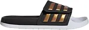 [adidas] Unisex Adilette TND Slide Sandal, Black/Tactile Gold Metallic/White, 9 US Men