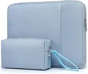 HYZUO 13.3-14 Inch Laptop Sleeve Bag Set Compatible with MacBook Pro 14 M3/M2/M1 Pro/Max A2992 A2918 A2779 A2442 2024-2021, MacBook Air 13, 13.8/13.5 Surface Laptop 7-3, Case with Pouch, Pale Blue