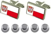 [Select Gifts] Shirt Dress Studs Frankfurt am Main City Germany Flag Cufflinks