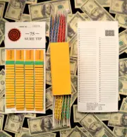 1 Dozen ~ 75 SURE TIP BOARD {01 to 75} "BINGO NUMBERS" PullTab Raffle Jar Ticket