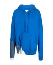 Fragment panelled hoodie 1 Blue