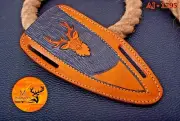 CUSTOM HANDMADE PURE COW LEATHER SHEATH FOR FIXED BLADE & FOLDING KNIFE 1795