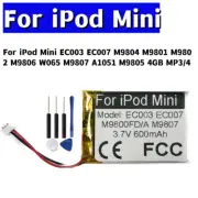 EC003 EC007 Battery for Ipod Mini M9804 M9801 M9802 M9806 W065 M9807 A1051 M9805