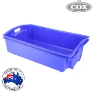 Okka Fish Crate Half Size 35 Litre Stack and Nest Plastic Storage Container HDPE