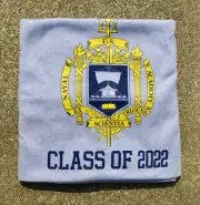 NEW US Naval Academy CLASS 2022 Crest Emblem Fleece Blanket Throw 54x84